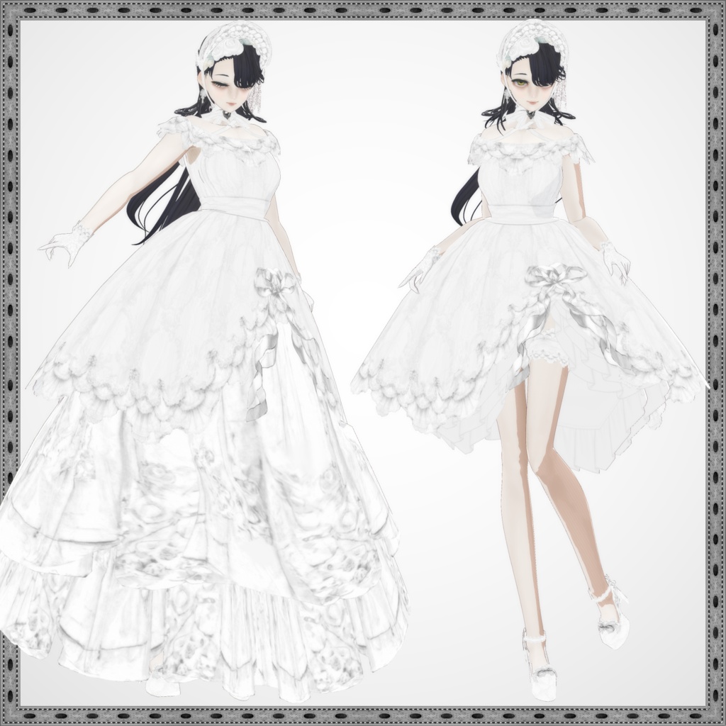 【VRoid衣装/ボンネット】アンジュリナ