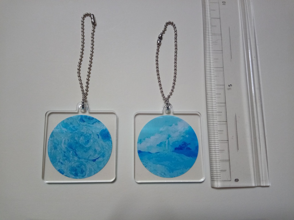 アクリルキーホルダー【青】