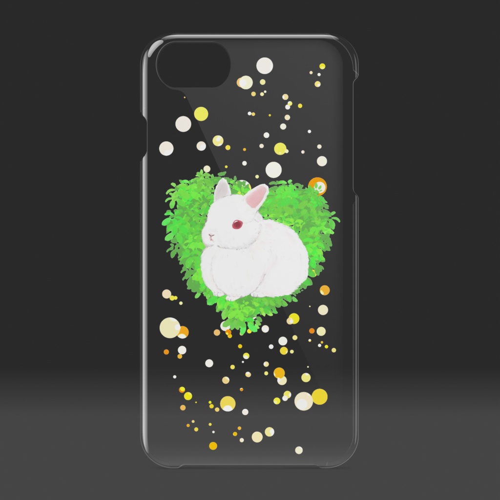iPhoneクリアカバー しろうさぎ