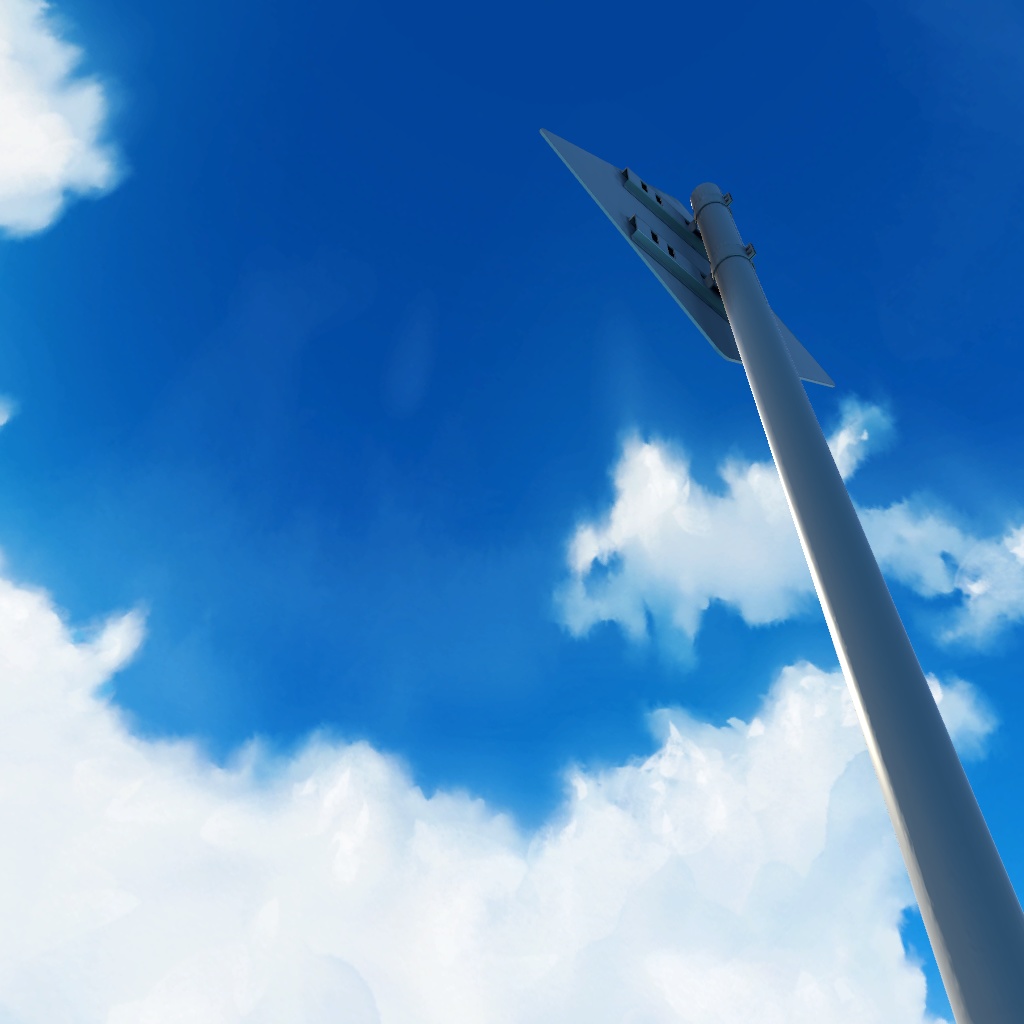 【3Dモデル】道路標識 (踏切あり)【Blenderファイル付き】