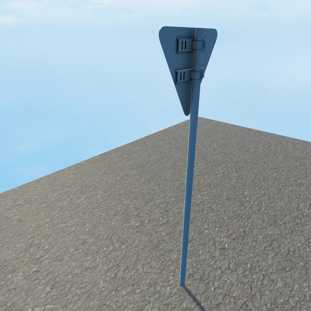 【3Dモデル】道路標識 (一時停止)【Blenderファイル付き】