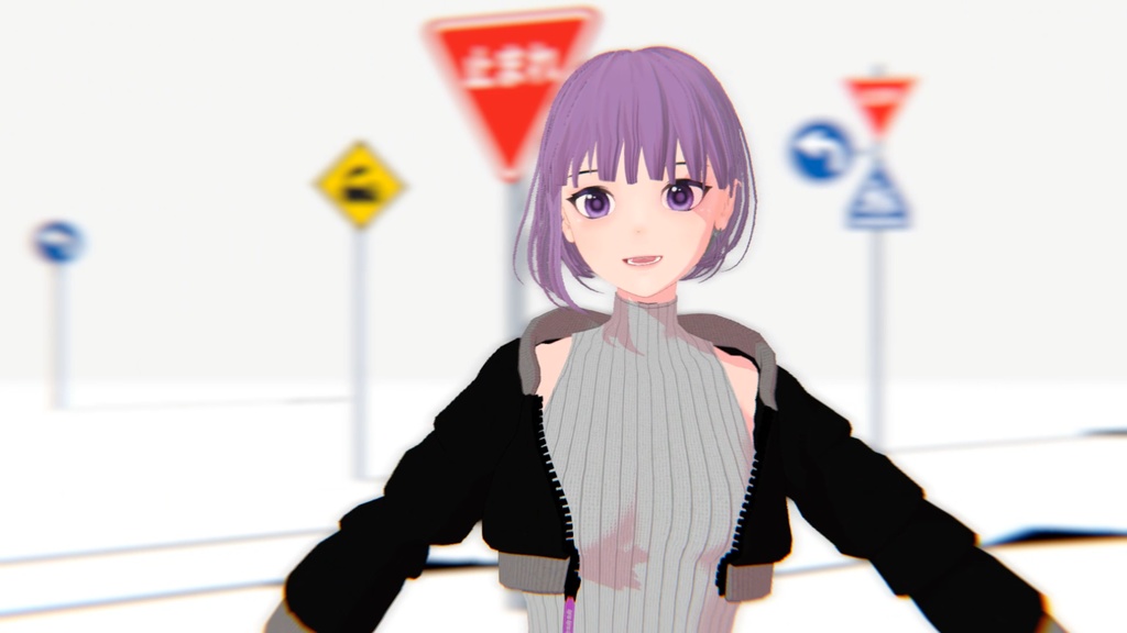 【3Dモデル】道路標識 (複合)【Blenderファイル付き】