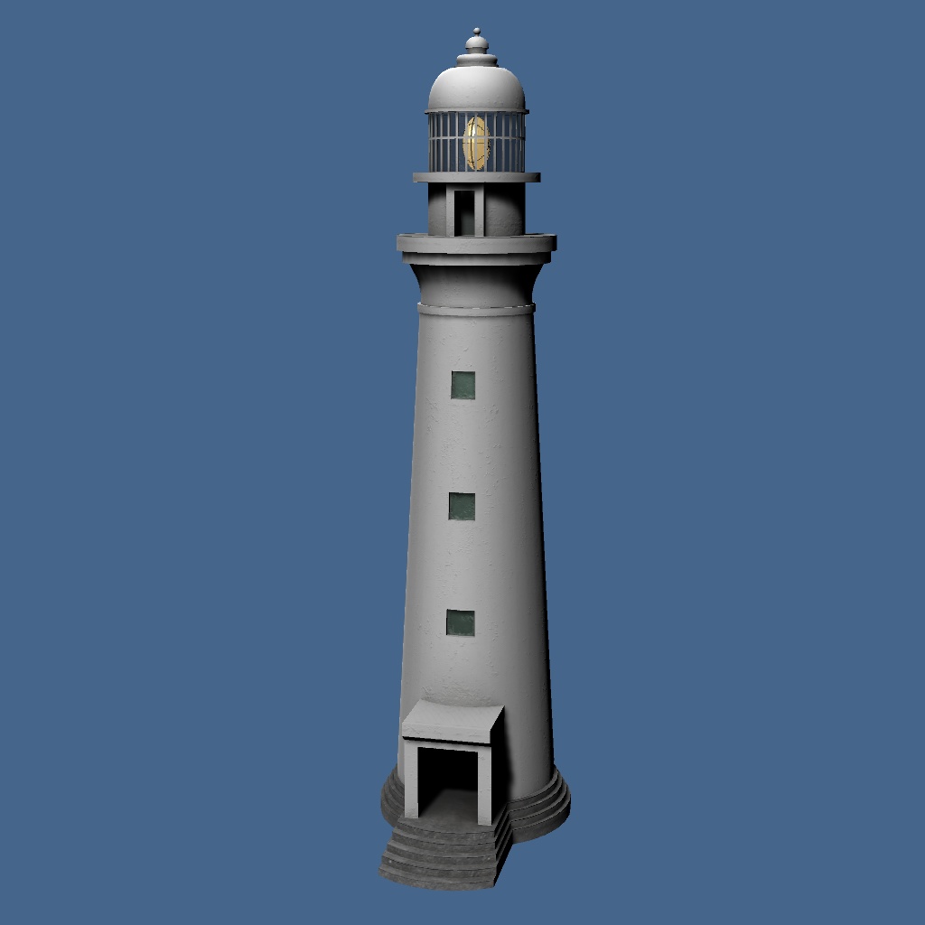 【3Dモデル】灯台【Blenderファイル付き】