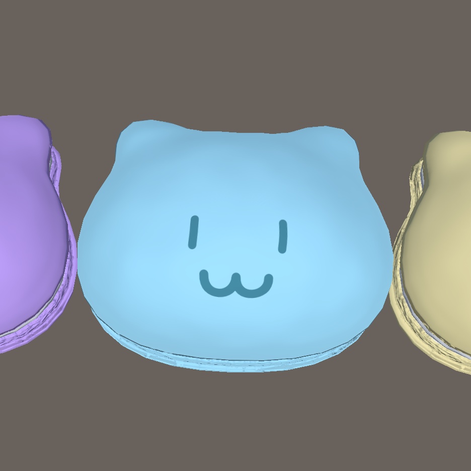 【Unity】ねこマカロン 4色入り