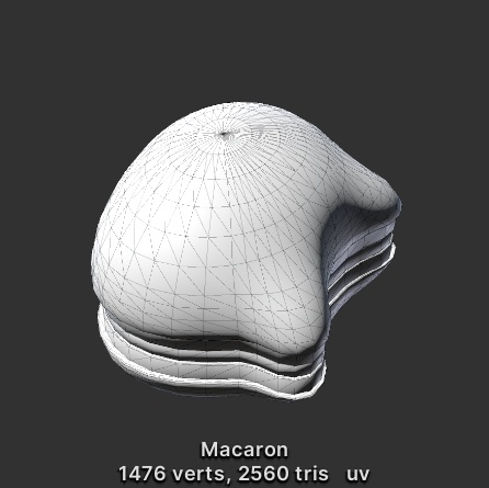 【Unity】ねこマカロン 4色入り