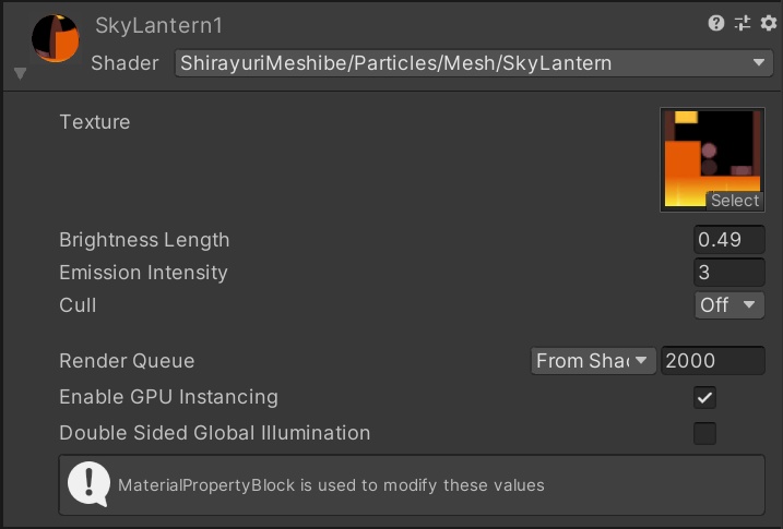 【Unity】スカイランタン(天灯)パーティクルシェーダー (メッシュ、テクスチャ付き)【早期アクセス版】
