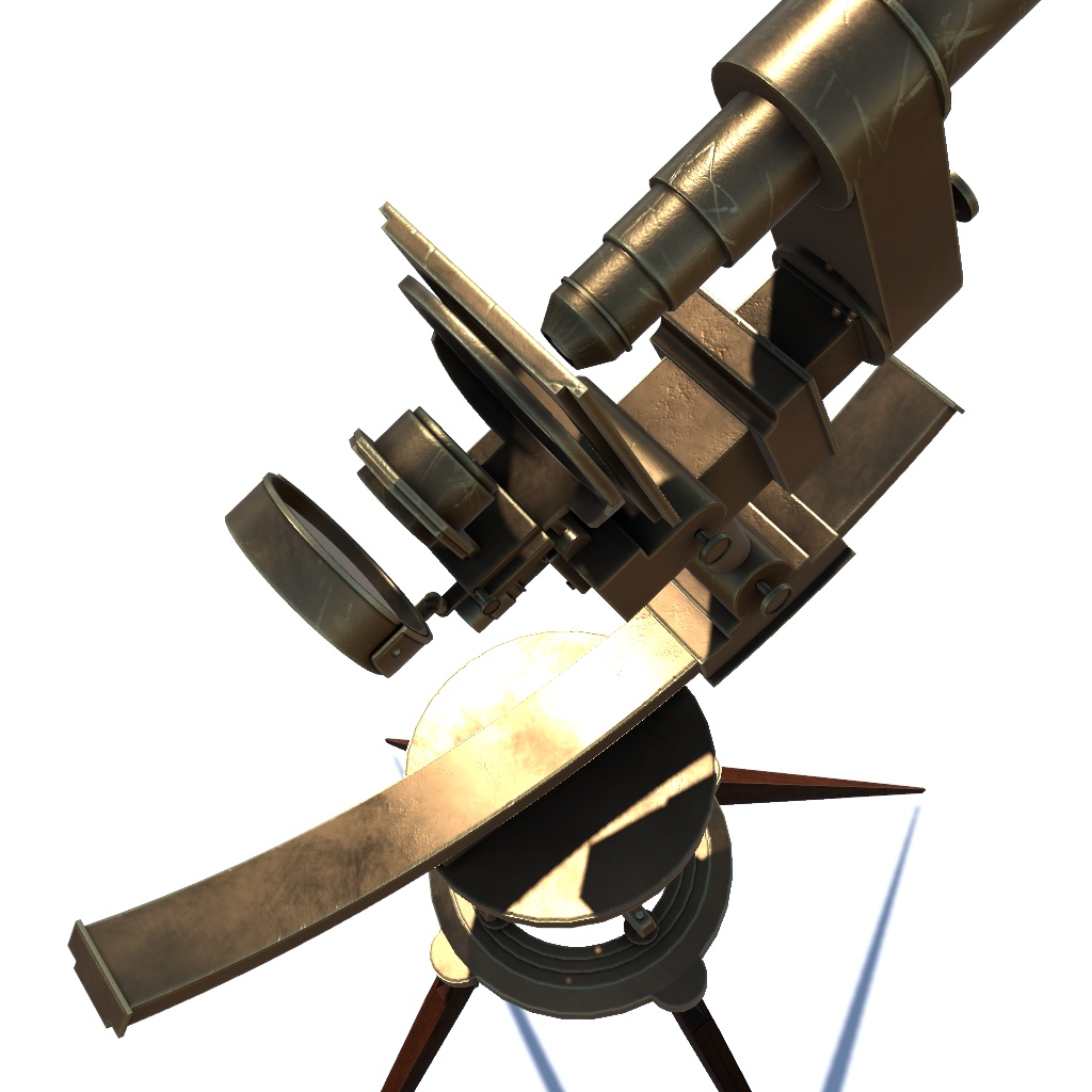 【Unity向け3Dモデル】アンティークな望遠鏡