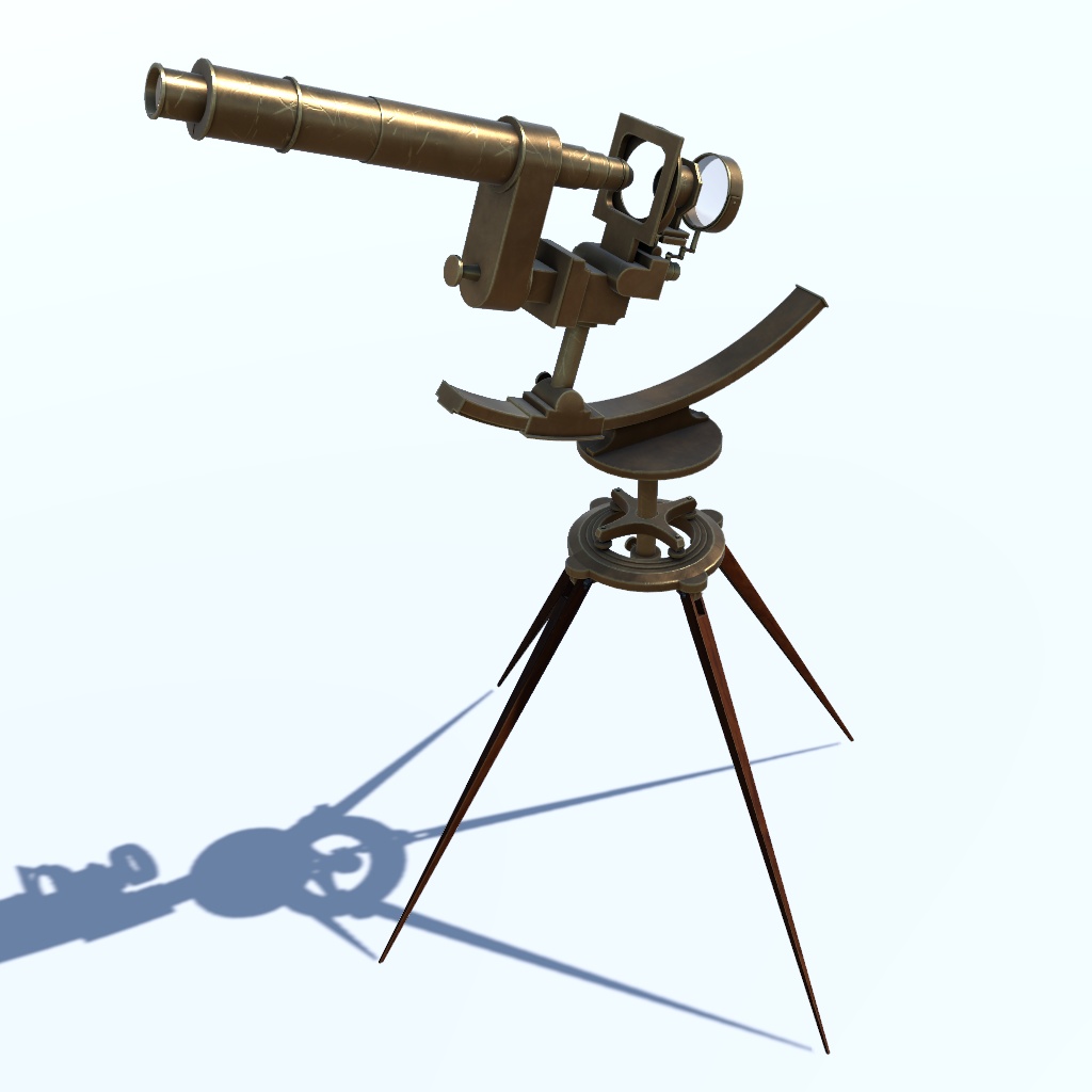 【Unity向け3Dモデル】アンティークな望遠鏡