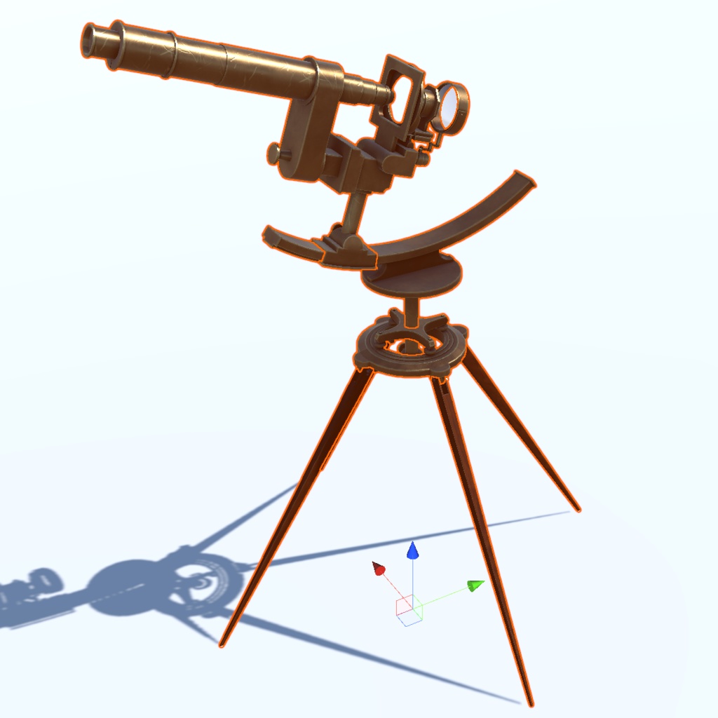 【Unity向け3Dモデル】アンティークな望遠鏡