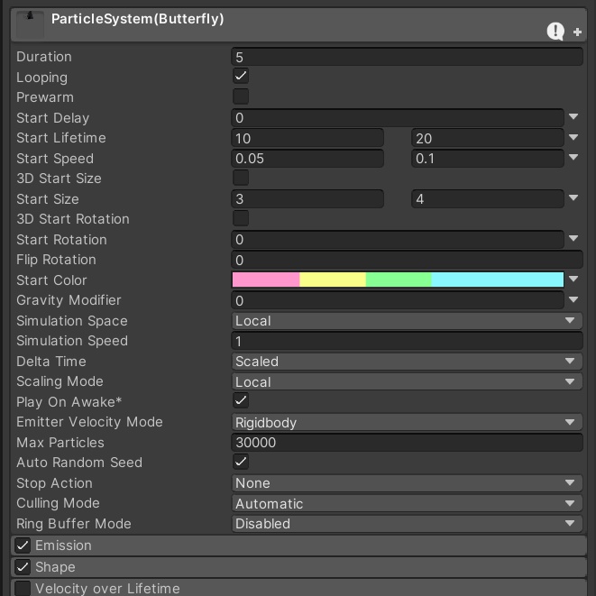【Unity】蝶・ちょうちょ(Butterfly)パーティクルシェーダー (メッシュ、テクスチャ付き)【早期アクセス版】