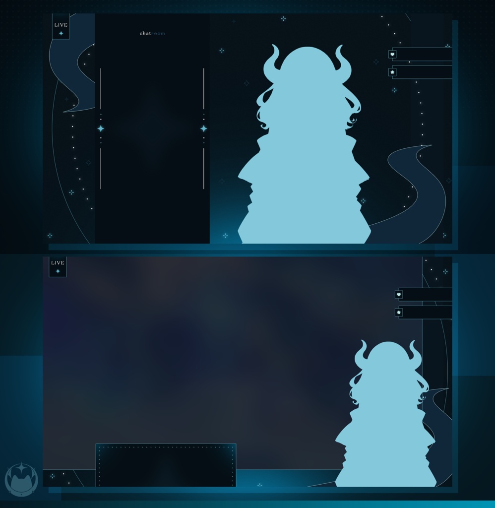 【FREE】 teal sparkle overlay - twitch - youtube - stream