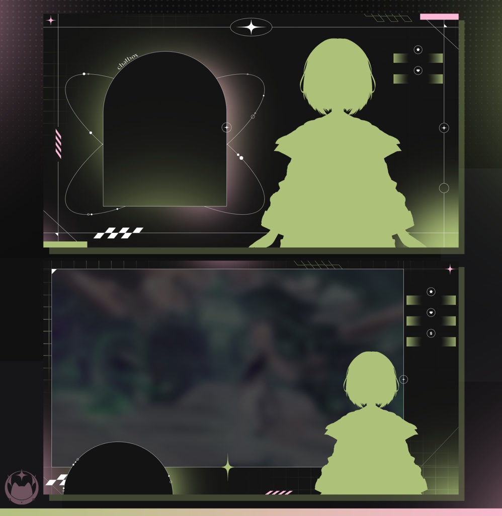 【FREE】 blue/pink & green/pink overlay - twitch - youtube - stream