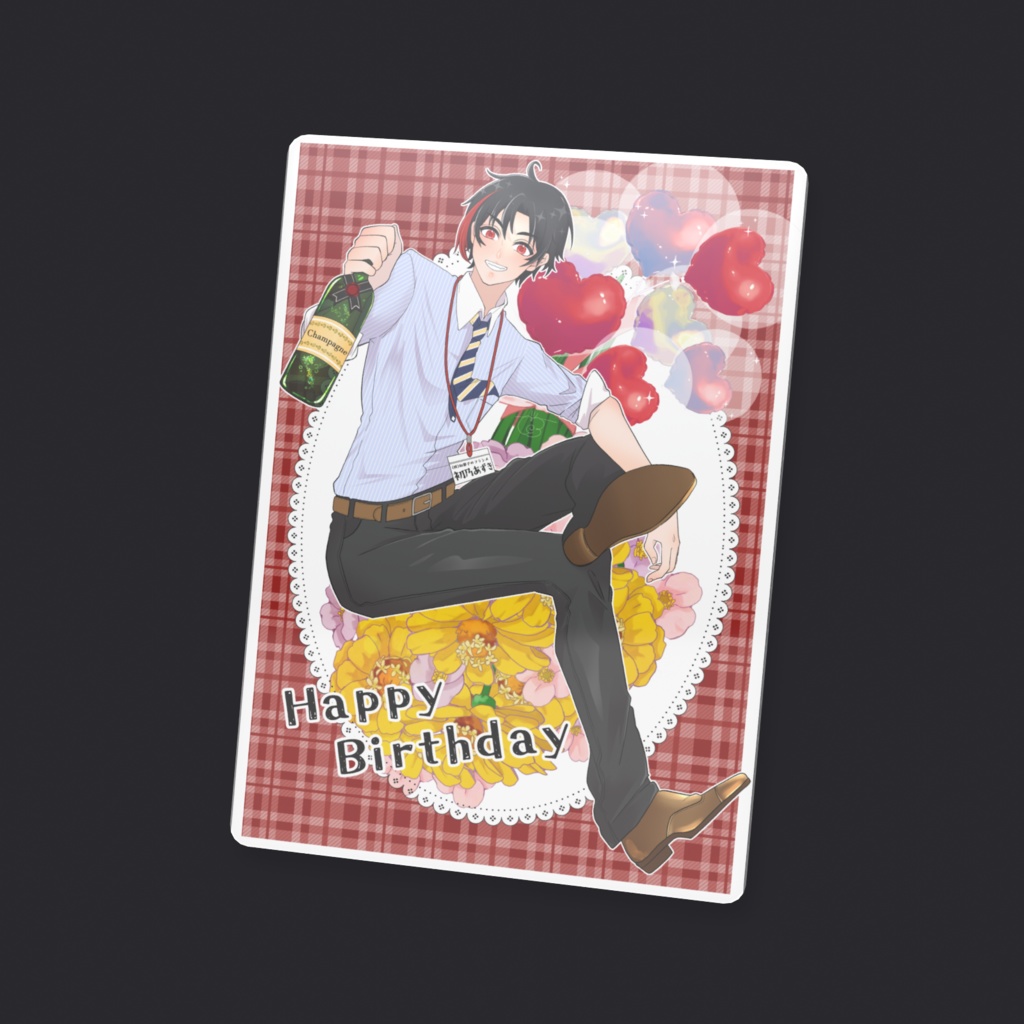 あずきBD2025クリアカード(ワイン)