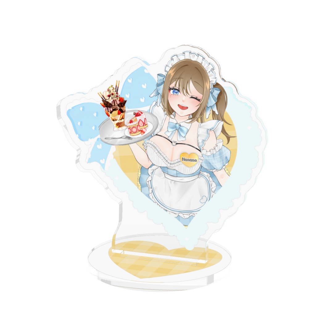 ハート型アクリルスタンド(メイド菜々乃)