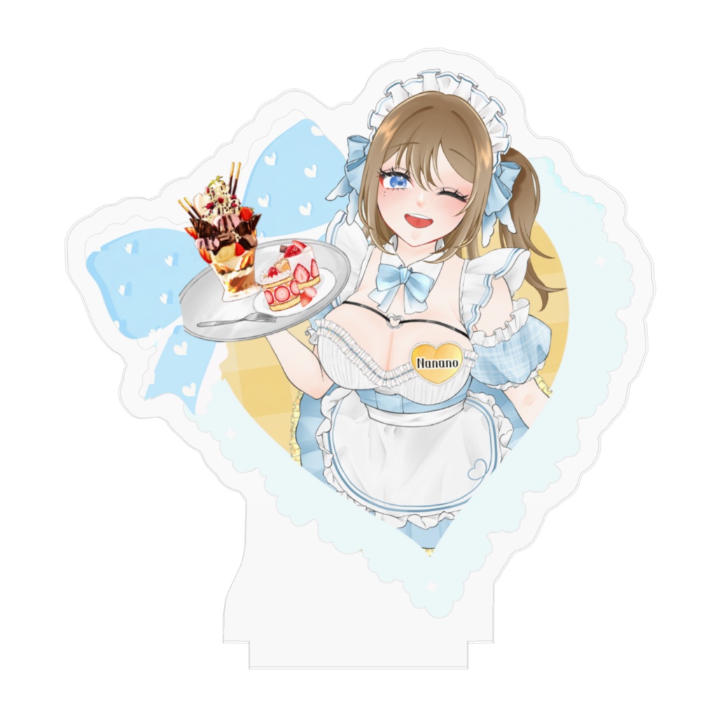 ハート型アクリルスタンド(メイド菜々乃)