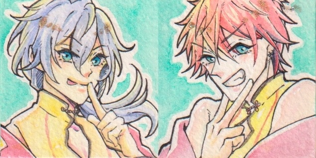 ニキ・燐音　ミニ原画byいーすと菌