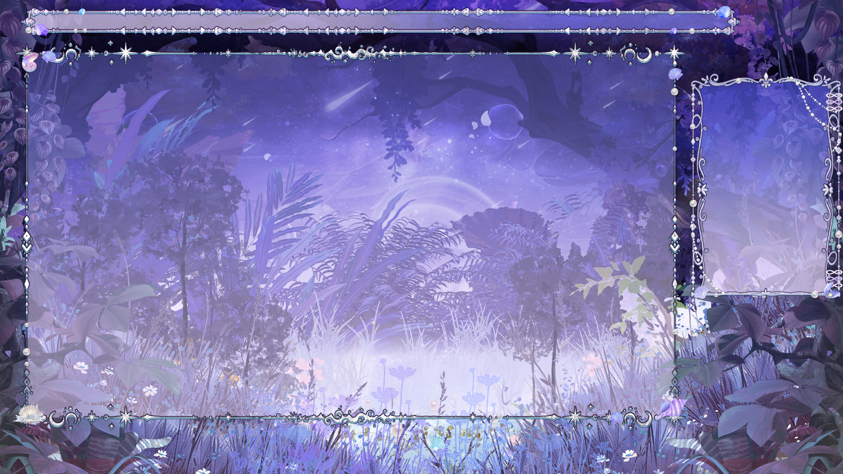【無料配布】夢幻的な紫色テーマのUI背景素材集 - 茄夢 - BOOTH