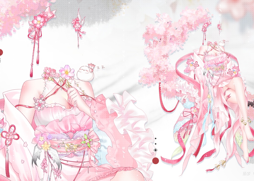 【春桜】春・中国風仙女 / 国風VTuber 動衣装アクセサリー / VTS配信素材