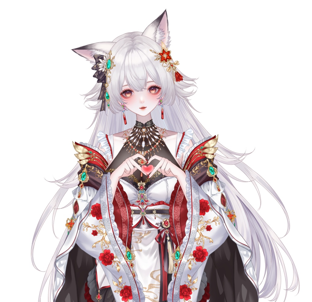 【量販モデル】九尾の狐妖 VTuber VTS 量販モデル — 歩き・前傾・サイズ変更・2種髪型・豊富なボタン付き~