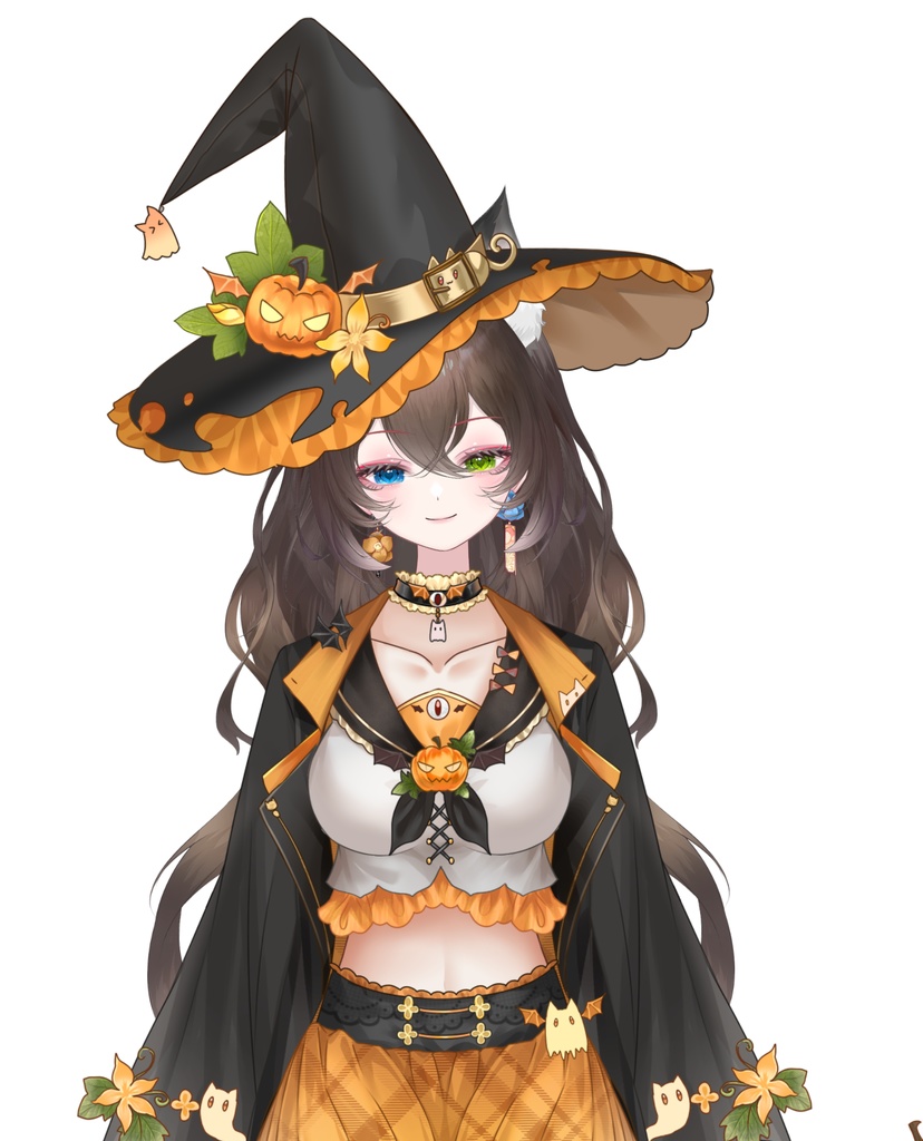 【ハロウィン小さな魔女】ハロウィン VTS VTuber 動衣装アクセサリー / 配信素材