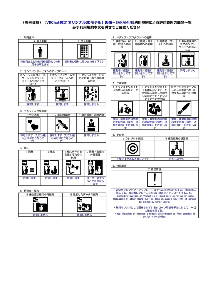 【VRChat想定 オリジナル3Dモデル】坂嶺-SAKAMINE