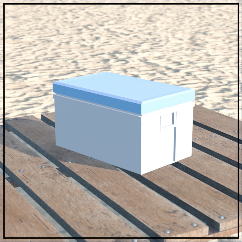 【無料】シンプルなクーラーボックス ver.2【FBX/unitypackage】