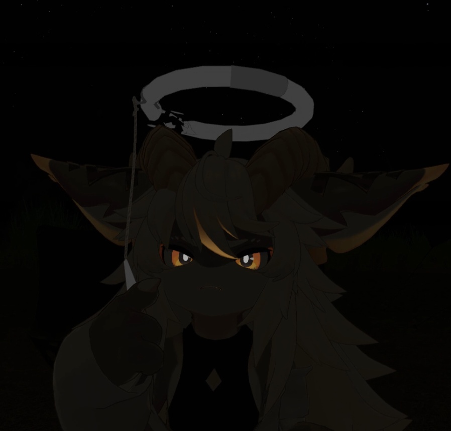 【VRChat想定 3Dモデル】壊れた蛍光灯ヘイロー・バージョン2【Modular Avatar対応・Quest対応】