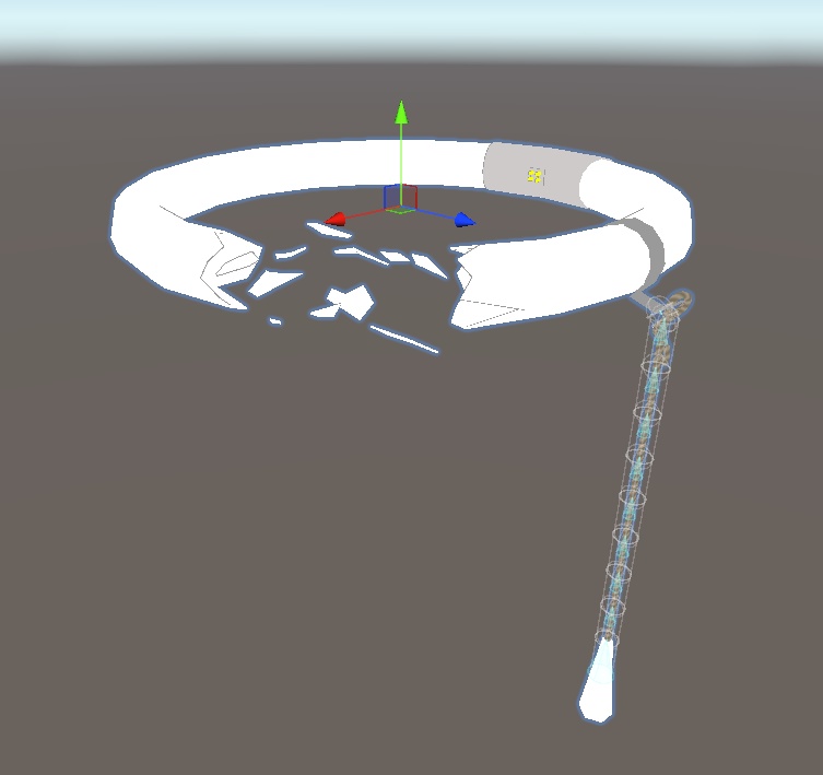 【VRChat想定 3Dモデル】壊れた蛍光灯ヘイロー・バージョン2【Modular Avatar対応・Quest対応】