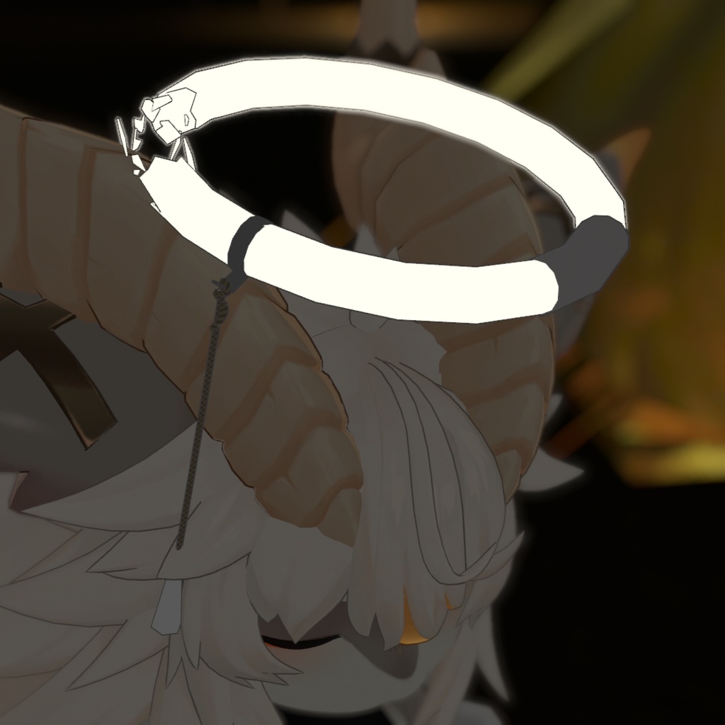 【VRChat想定 3Dモデル】壊れた蛍光灯ヘイロー・バージョン2【Modular Avatar対応・Quest対応】