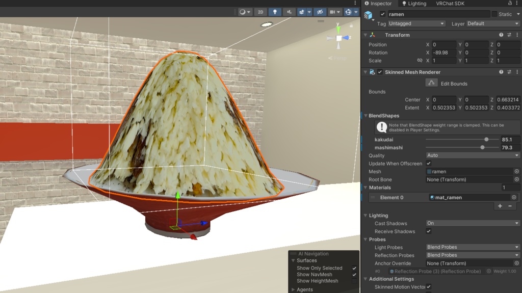 【無料】かんたんラーメンモデル【VRChat / Resonite想定】