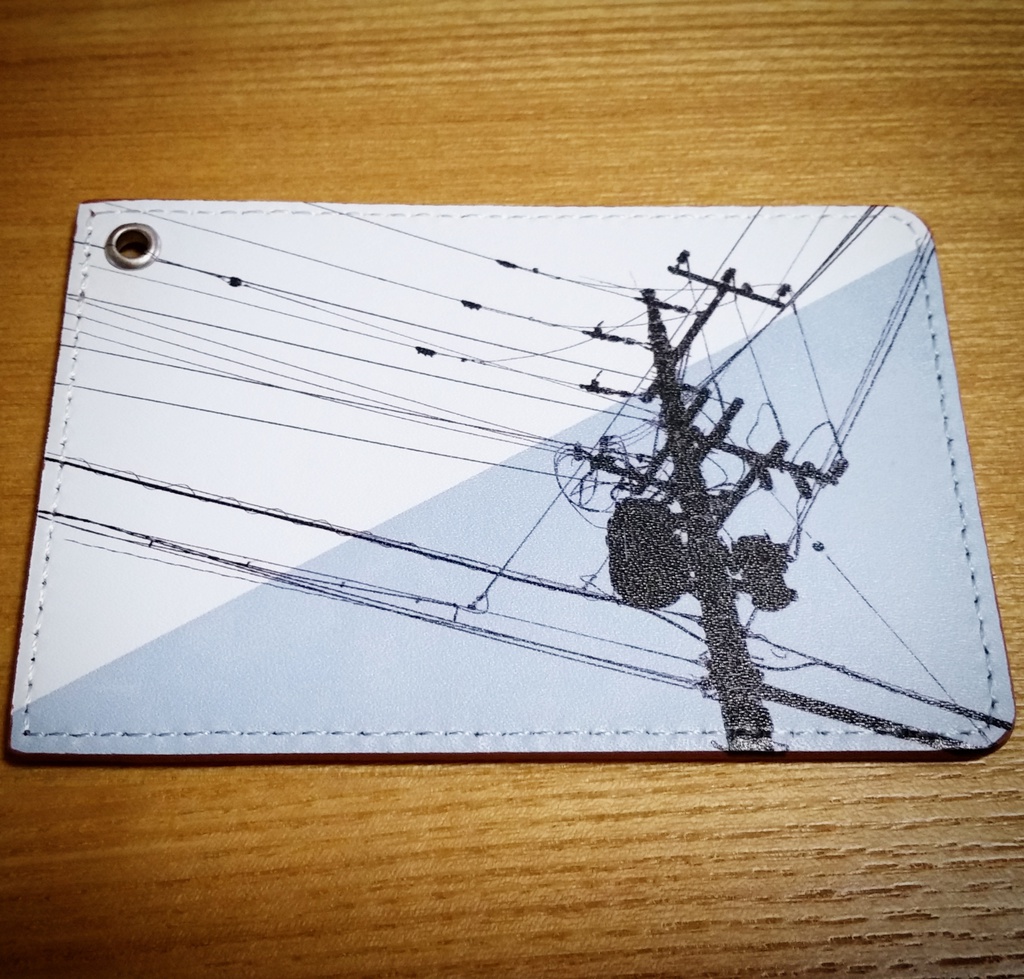 パスケース sky gray×white