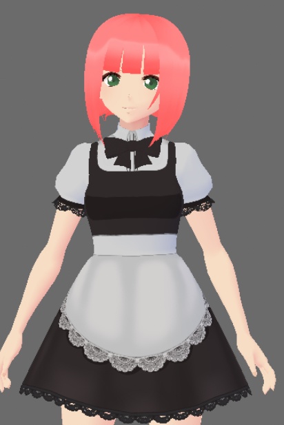 vroid maid dress