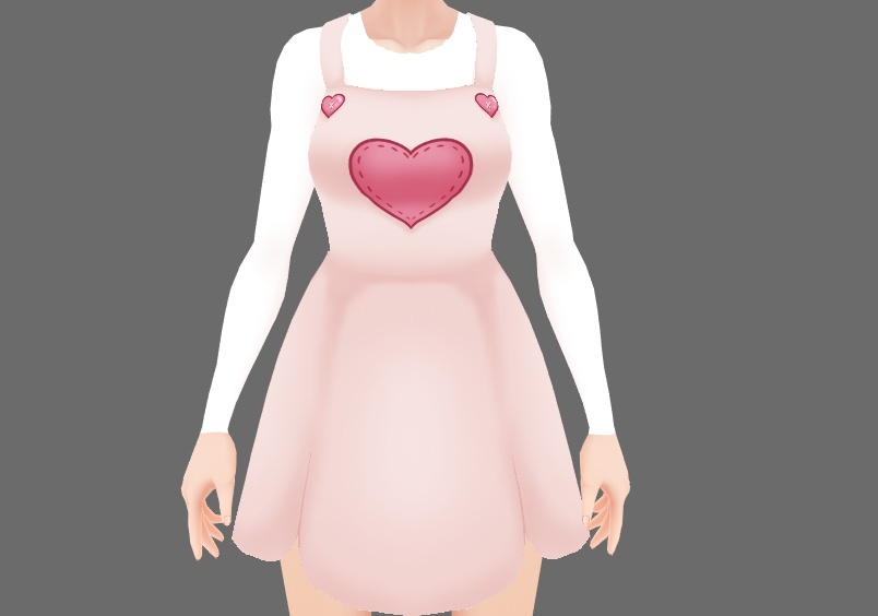 heart overall dress