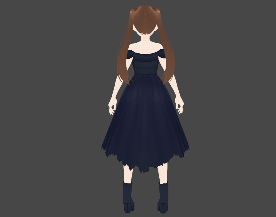 Goth dress and boots Vroid