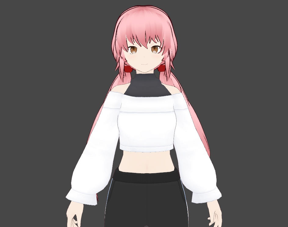 Vroid low pigtails 