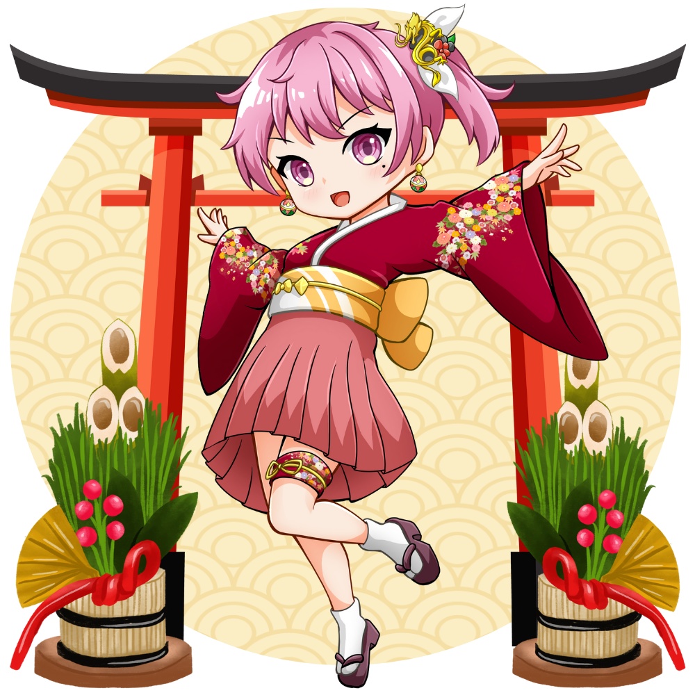 2024 新年お着物くがちゃん アクリルスタンド 70mm×70mm