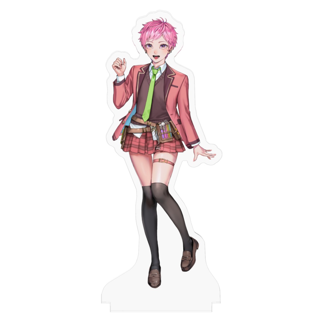 陸 蒼生新立ち絵 アクリルフィギュア - 100x100mm