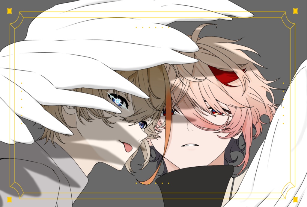 天使な2人ポストカード