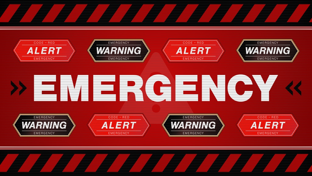緊急事態アラート アニメーション素材