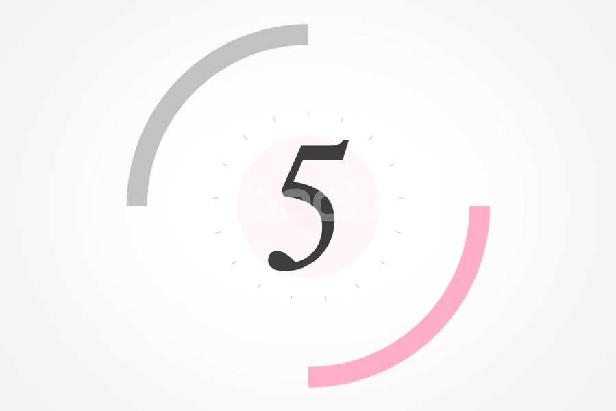 スタイリッシュなカウントダウン動画素材