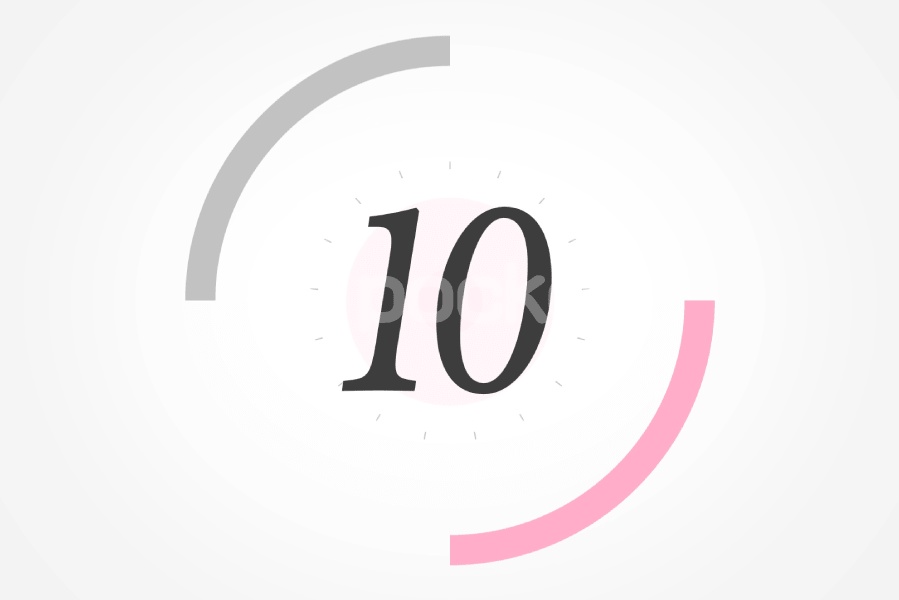 スタイリッシュなカウントダウン動画素材