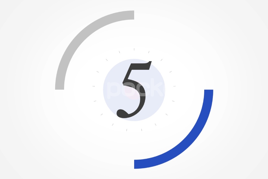 スタイリッシュなカウントダウン動画素材