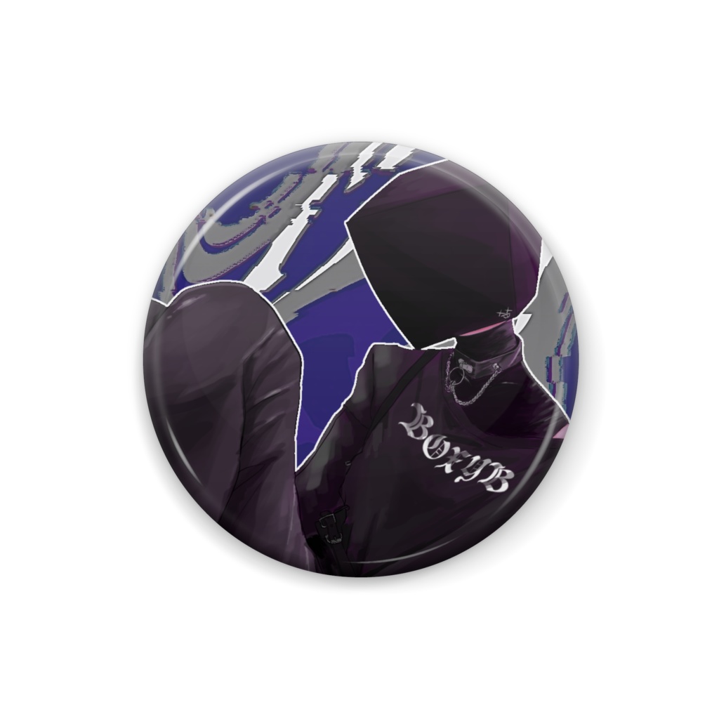 ボクシー・ブラック　ビジュアル缶バッジ