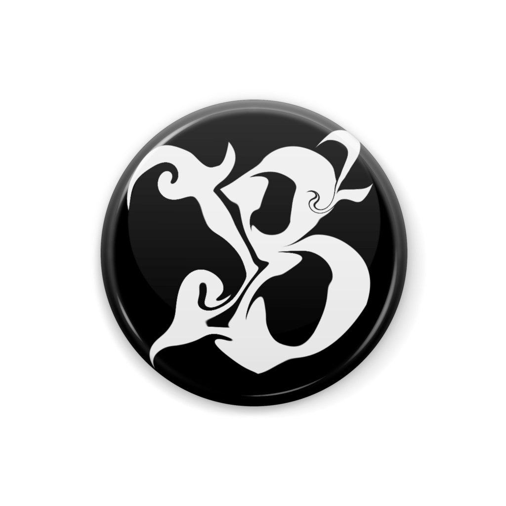 ボクシー・ブラック ロゴ缶バッジ