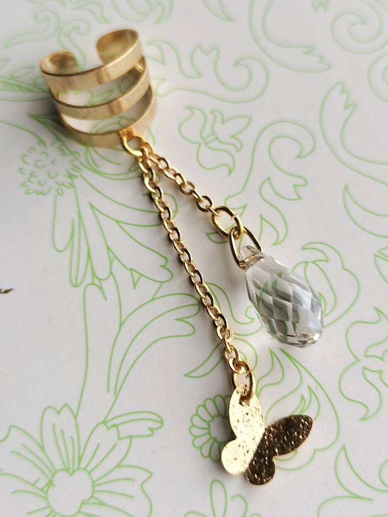 あくねこ(シロ)　イメージイヤーカフ★ハンドメイド