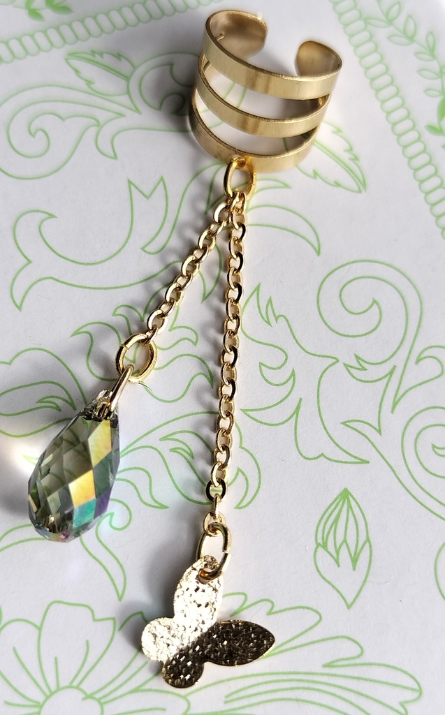 あくねこ(バスティン)　イメージイヤーカフ　ハンドメイド