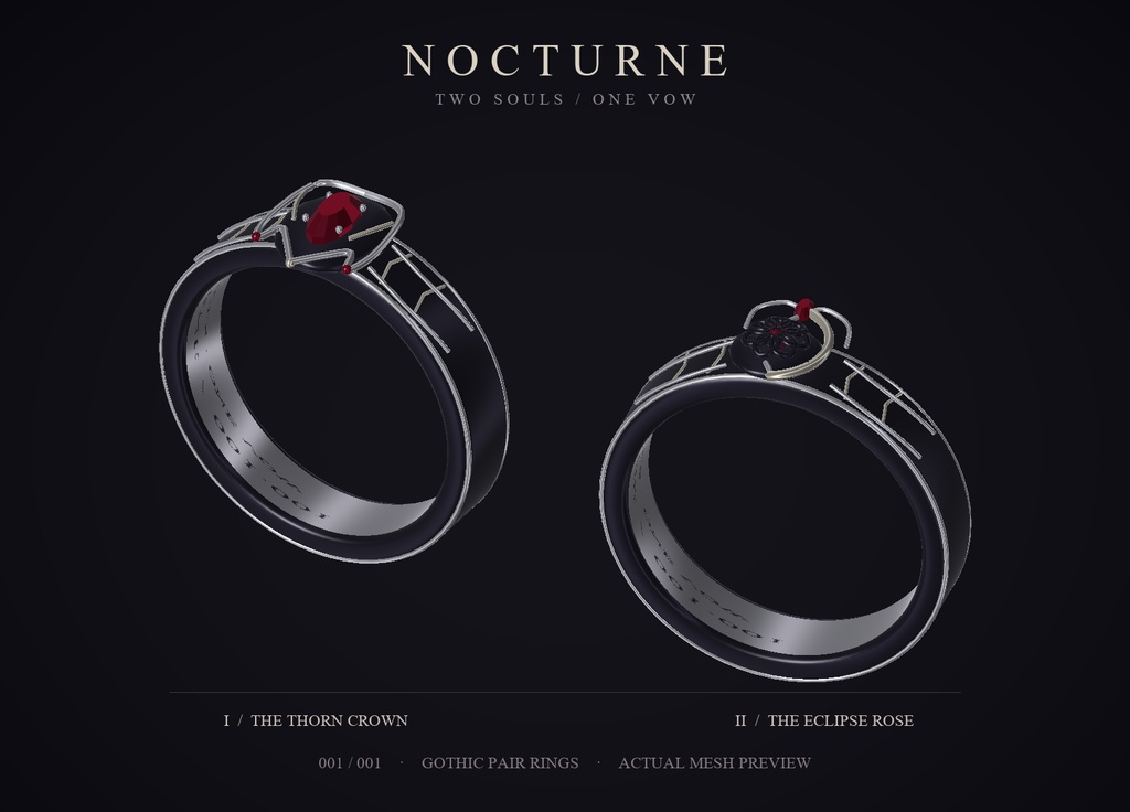 【一組限定/売れたら公開停止】NOCTURNE — 真実の愛を、お砂糖へ。|特別価格のゴシック・ペアリング
