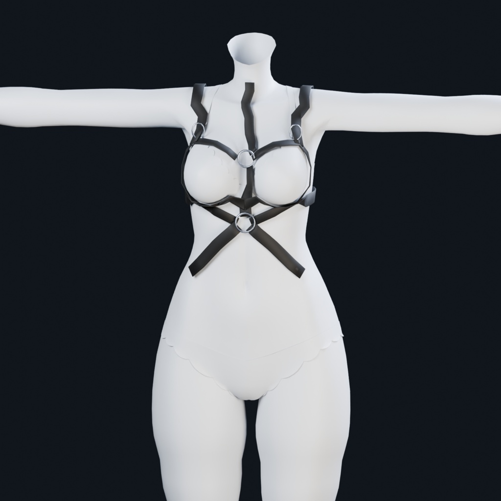 【桔梗対応】DKH ダークベルト&チョーカーセット|5カラー・Modular Avatar