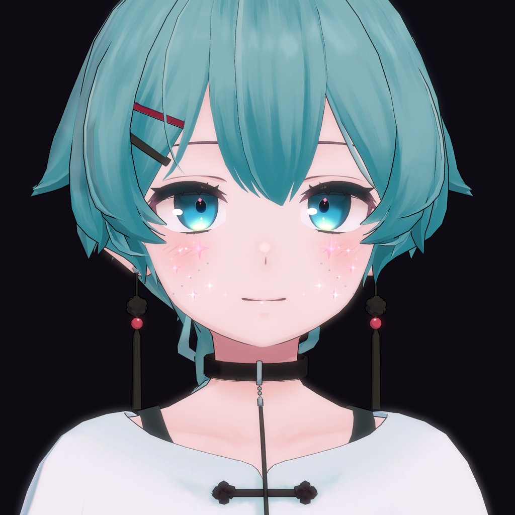 【3種類×8色・ギミック付き / VRChat・PC・MA対応】目元のきらめきセット|星・涙・蝶