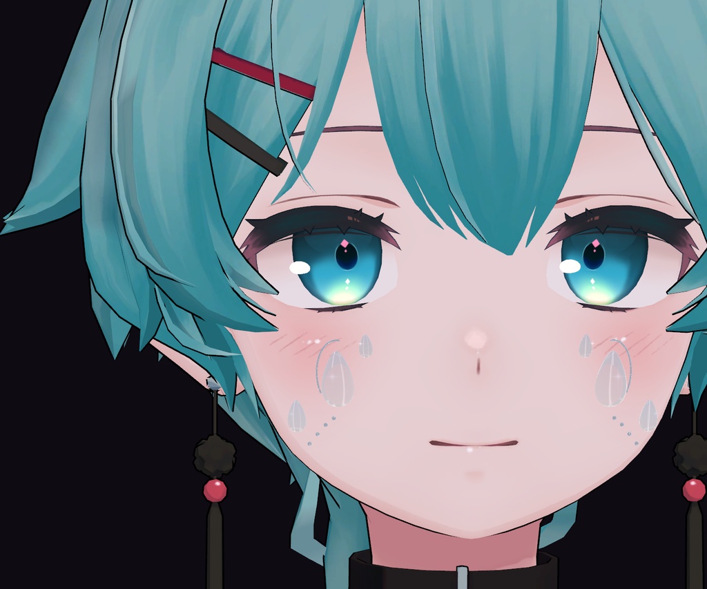 【3種類×8色・ギミック付き / VRChat・PC・MA対応】目元のきらめきセット|星・涙・蝶